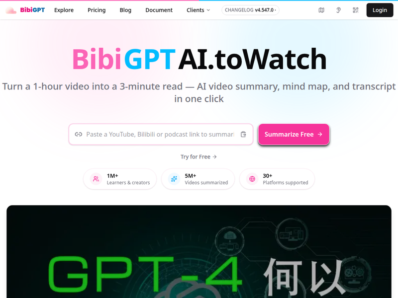 AI 视频总结-站点缩略图