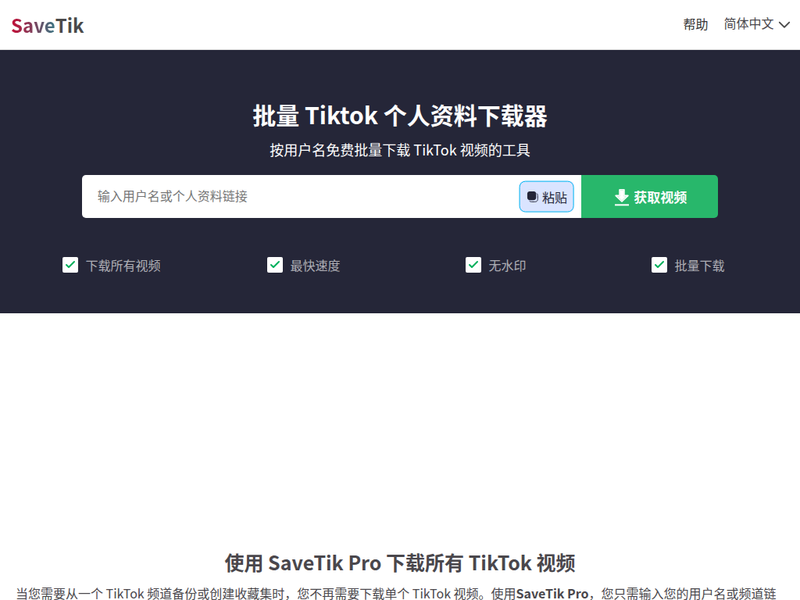 TikTok下载站-站点缩略图